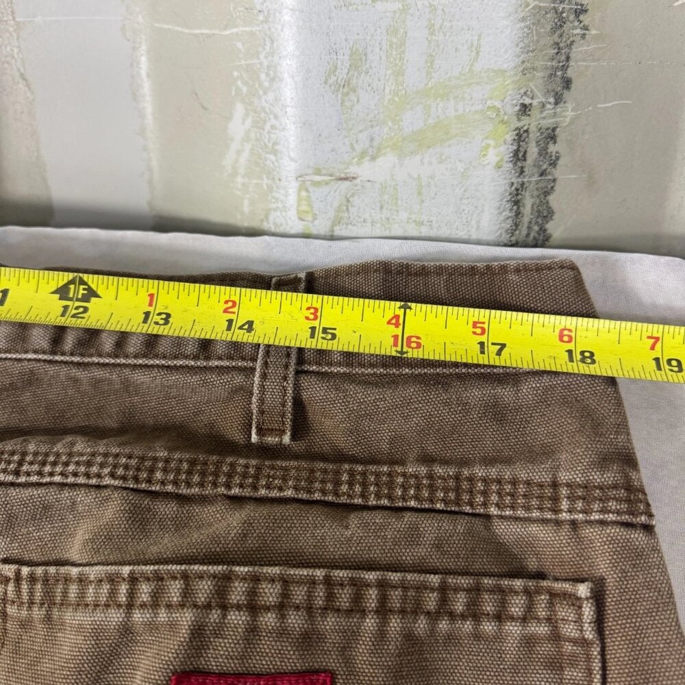 Dickies Men's Carpenter Duck Pants Brown Relaxed Fit Straight Leg Workwear 36x34 - Picture 10 of 12